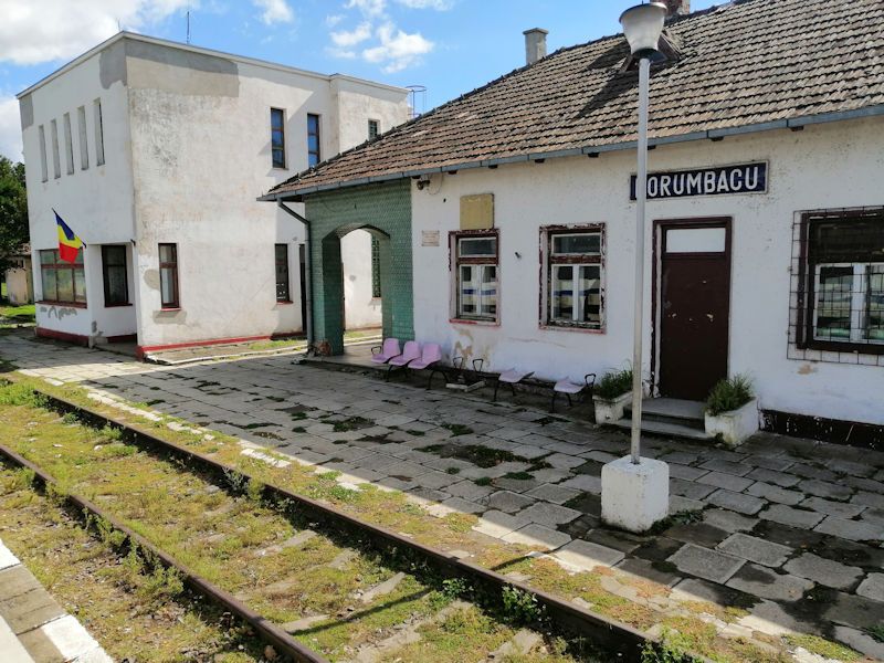 Foto: Der Bahnhof in Porumbacu