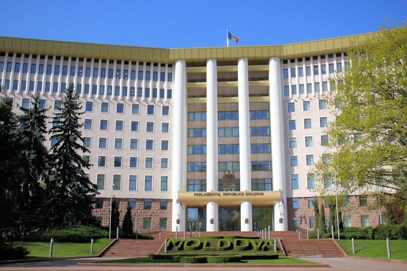Parlament der Republik Moldau in Chișinău - in der Hauptstadt der Republik Moldau oder Republik Moldova