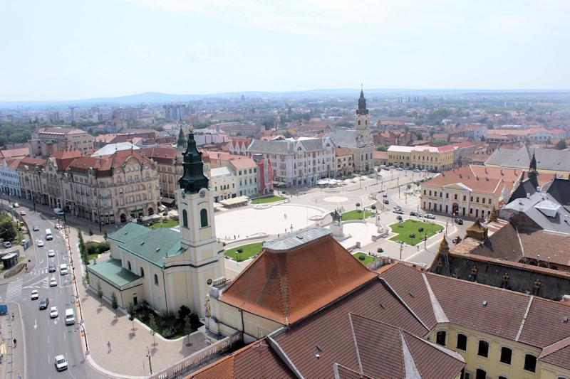 Rundreise durch Rumänien im August 2018 - 1. Station: Oradea (Großwardein) - Foto: Blick auf das Zentrum von Oradea (Großwardein) 