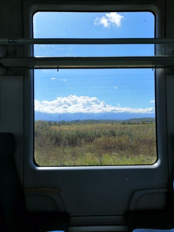 Foto: Fensterblick in Richtung Făgăraș-Gebirge