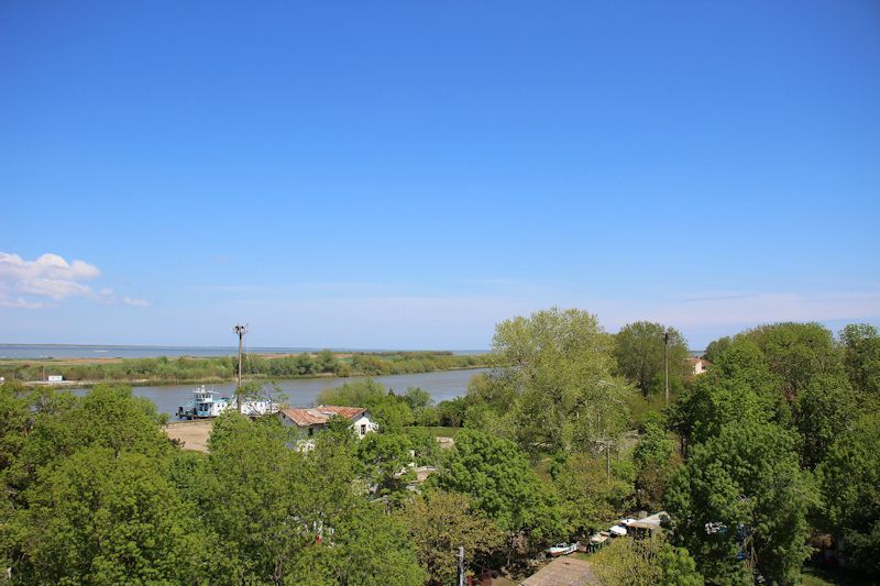 Blick vom alte Leuchtturm (Farul Vechi) auf Sulina in Richtung Norden