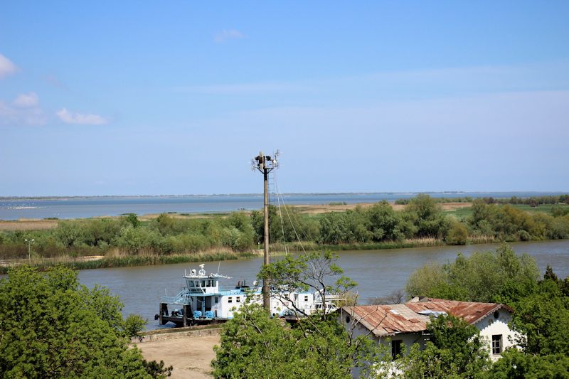 Blick vom alte Leuchtturm (Farul Vechi) auf Sulina in Richtung Norden