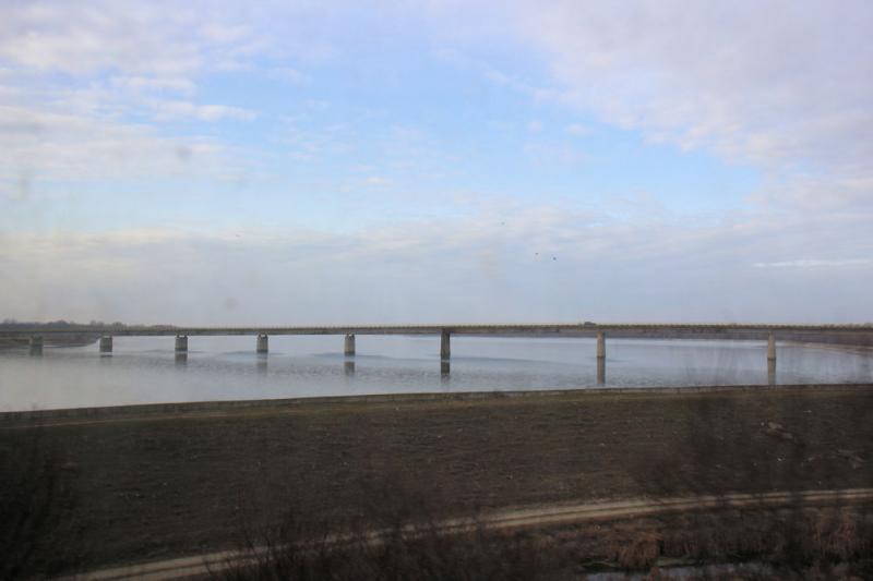 Brücke über der Olt (Der Olt ist ein Nebenfluss der Donau in Rumänien, Länge ca. 615 Kilometern.)