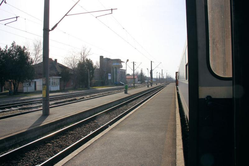 Bahnsteig Videle - der erste Halt auf der Bahnfahrt nach Drobeta Turnu Severin