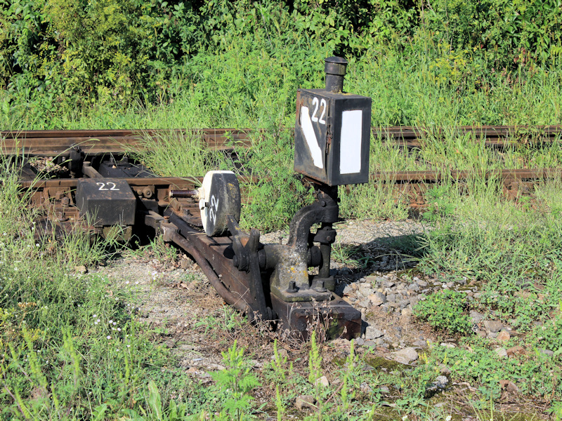 Weiche am Bahnhof von Poieni, zwischen den Städten Oradea und Cluj Napoca