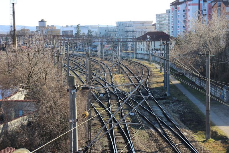 Foto: Blick auf das Bahnhofsgelände von Târgu Jiu Blick auf das Bahnhofsgelände von Târgu Jiu