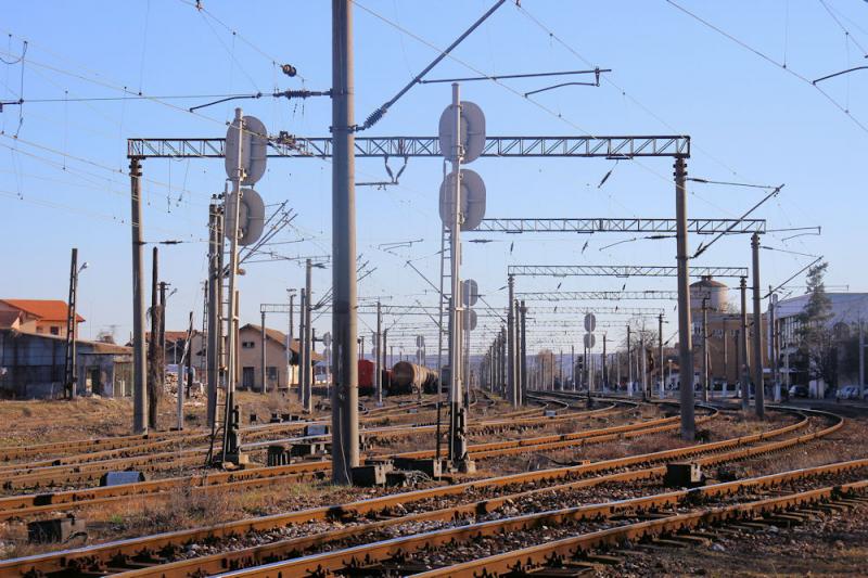 Foto: Blick auf das Bahnhofsgelände von Târgu Jiu Blick auf das Bahnhofsgelände von Târgu Jiu