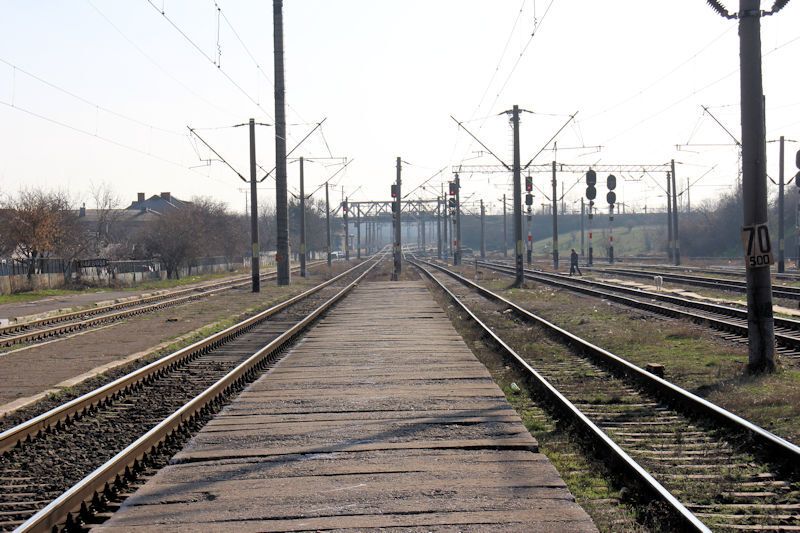 Foto: Der Bahnhof in Barboși - Blick in Richtung Brăila Der Bahnhof in Barboși - Blick in Richtung Brăila