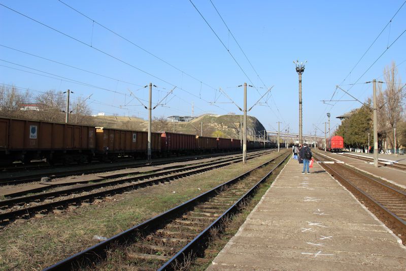 Foto: Der Bahnhof in Barboși - Blick in Richtung Galați Der Bahnhof in Barboși - Blick in Richtung Galați