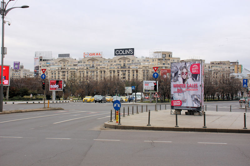 Entlang des Bulevardul Ion C. Brătianu im Zentrum von Bukarest