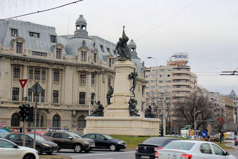 Entlang des Bulevardul Ion C. Brătianu im Zentrum von Bukarest