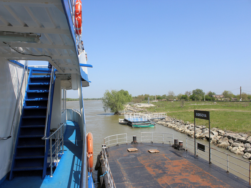 Anlegestelle in Gorgova - Fahrt auf der Donau von Tulcea nach Sulina