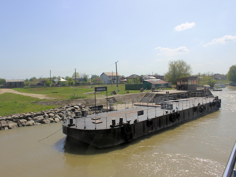 Anlegestelle von Gorgova - Fahrt auf der Donau von Tulcea nach Sulina