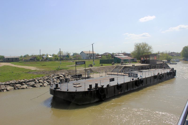Die Anlegestelle von Gorgova zwischen Tulcea und Sulina
