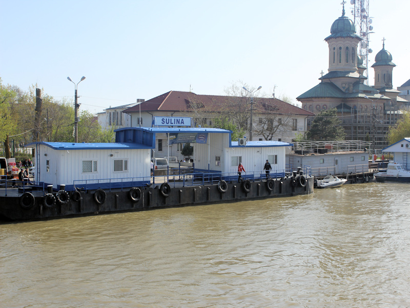 Anlegestelle in Sulina - Fahrt auf der Donau von Tulcea nach Sulina