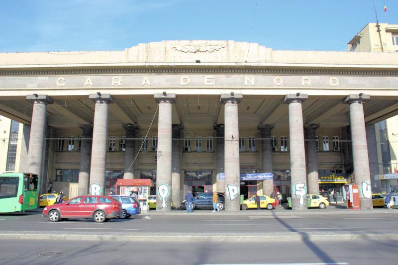 Eingang zum Bahnhof "Gara de Nord" in Bukarest