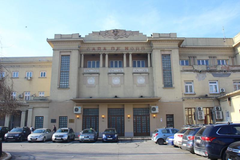 Foto: Teilfassade des Bahnhotes "Gara de Nord" in Bukarest Teilfassade des Bahnhotes "Gara de Nord" in Bukarest