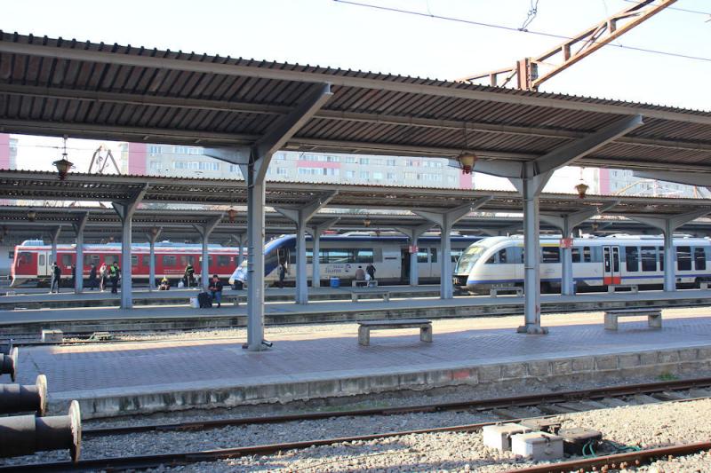 Im Bahnhof "Gara de Nord" in Bukarest