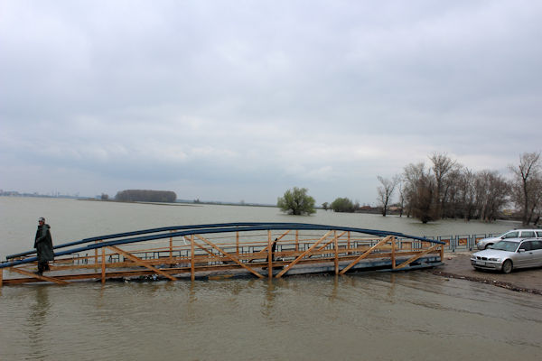 An der Donau bei Brătianu (Ort gegenüber von Galați) am 12. März 2016