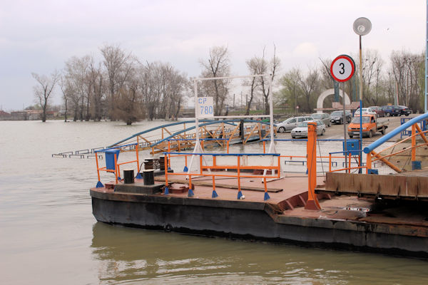 An der Donau bei Brătianu (Ort gegenüber von Galați) am 12. März 2016