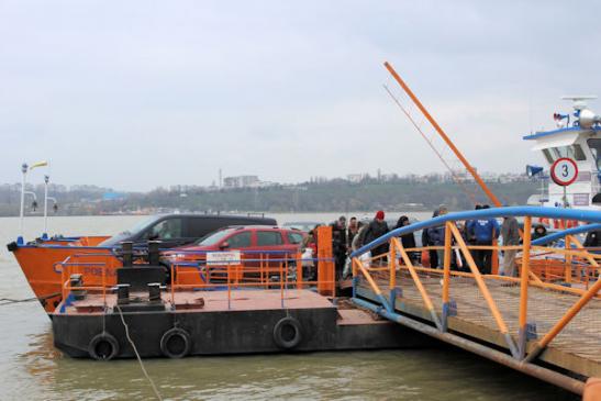 An der Donau bei Brătianu (Ort gegenüber von Galați) am 12. März 2016