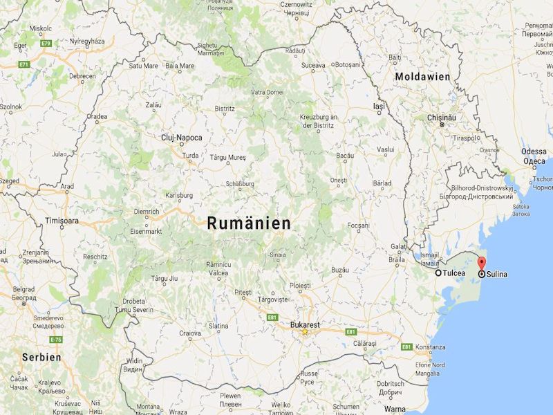 Quelle: Google Maps - Tulcea + Sulina