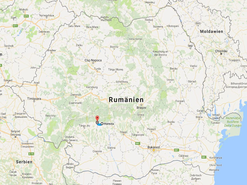 Karte Horezu in Rumänien