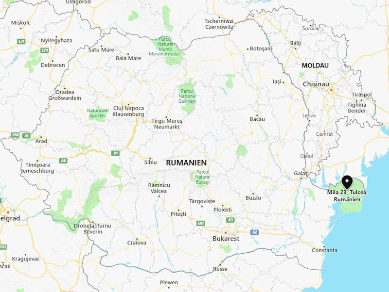 Quelle: Bing Maps - Mila 23 - Lage von Mila 23 in Rumänien Bing Maps - Mila 23 - Lage von Mila 23 in Rumänien