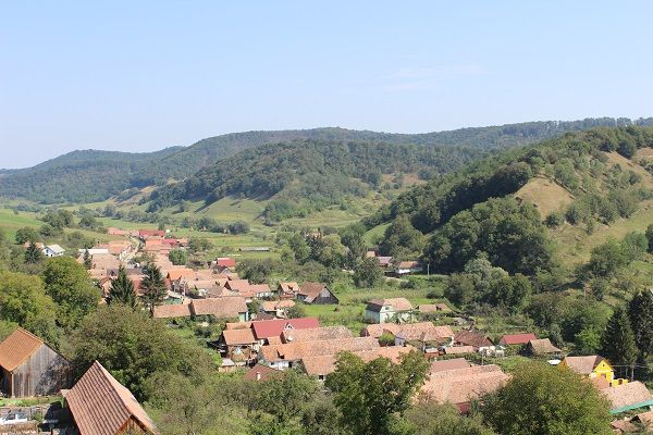 Blick auf Malancrav (Malmkrog) - ein kleiner Ort bei Sighişoara (Schässburg)