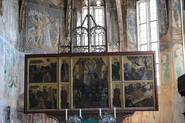 Der Altar in der Kirchenburg von Malancrav (Malmkrog) 