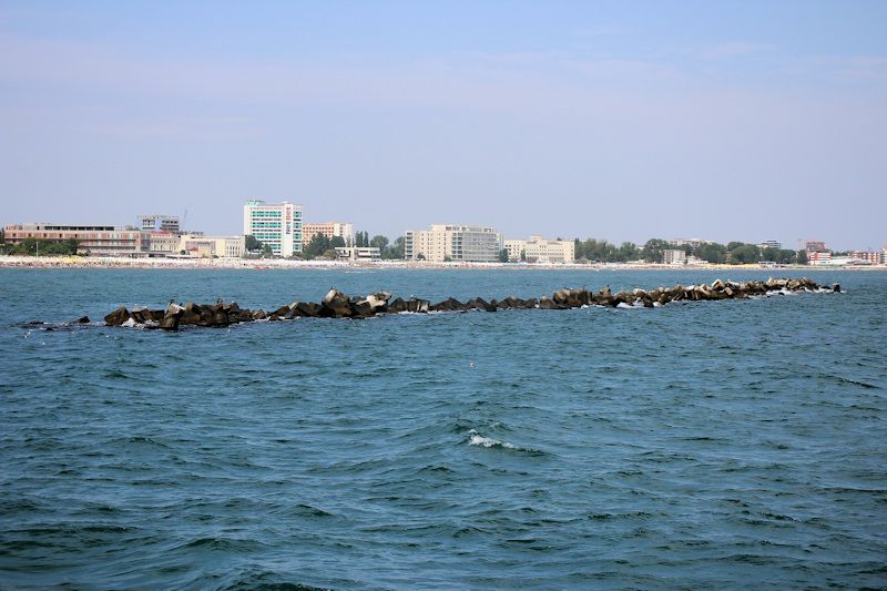 Blick auf die rumänische Schwarzmeerküste von Mamaia