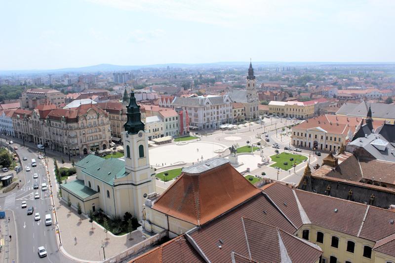 Blick auf das Zentrum von Oradea (Großwardein) - Piata Unirii