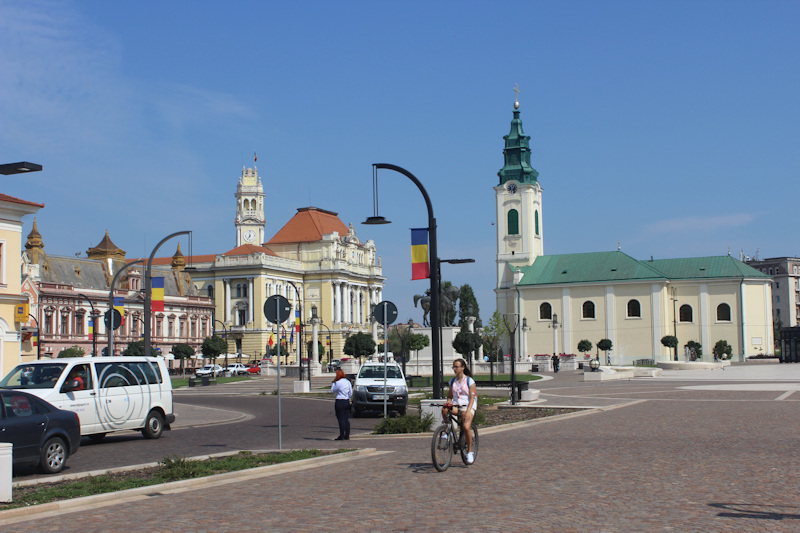 Im Zentrum von Oradea (Großwardein) - Piata Unirii