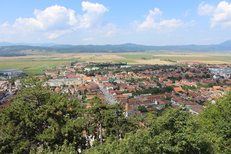 Blick auf Râșnov (Rosenau)
