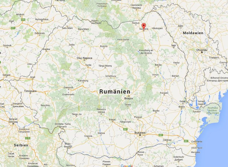 Quelle: Google Maps - Suceava in der Region Bukowina Quelle: Google Maps - Suceava in der Region Bukowina