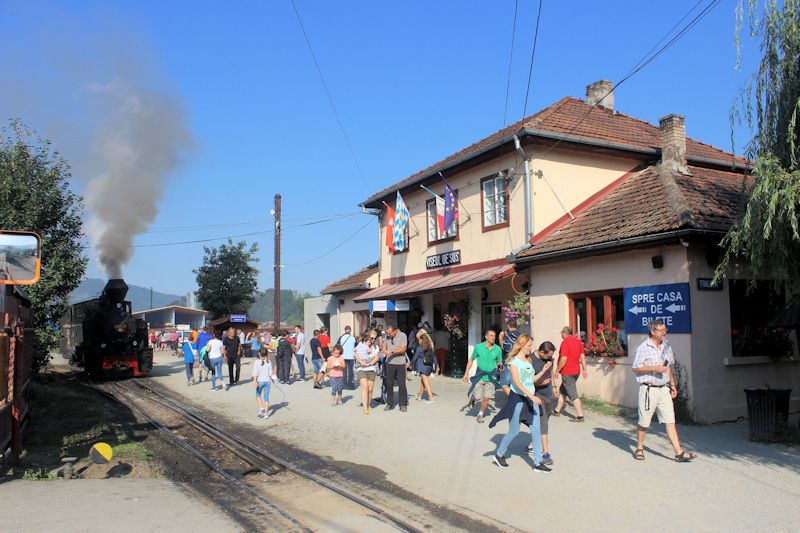 Bahnhof der Wassertalbahn (Mocănița) in Viseu de Sus Bahnhof der Wassertalbahn (Mocănița) in Viseu de Sus