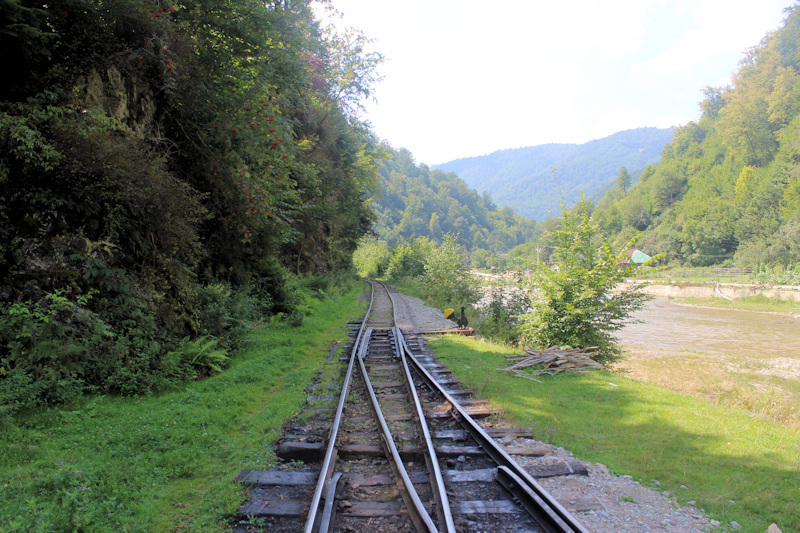 Gleis der Wassertalbahn (Mocănița)