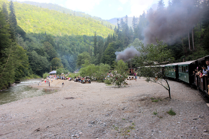 Paltin - Ziel der Fahrt mit der Wassertalbahn (Mocănița)