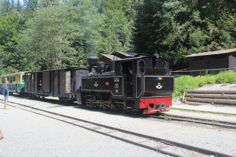 Paltin - Ziel der Fahrt mit der Wassertalbahn (Mocănița)